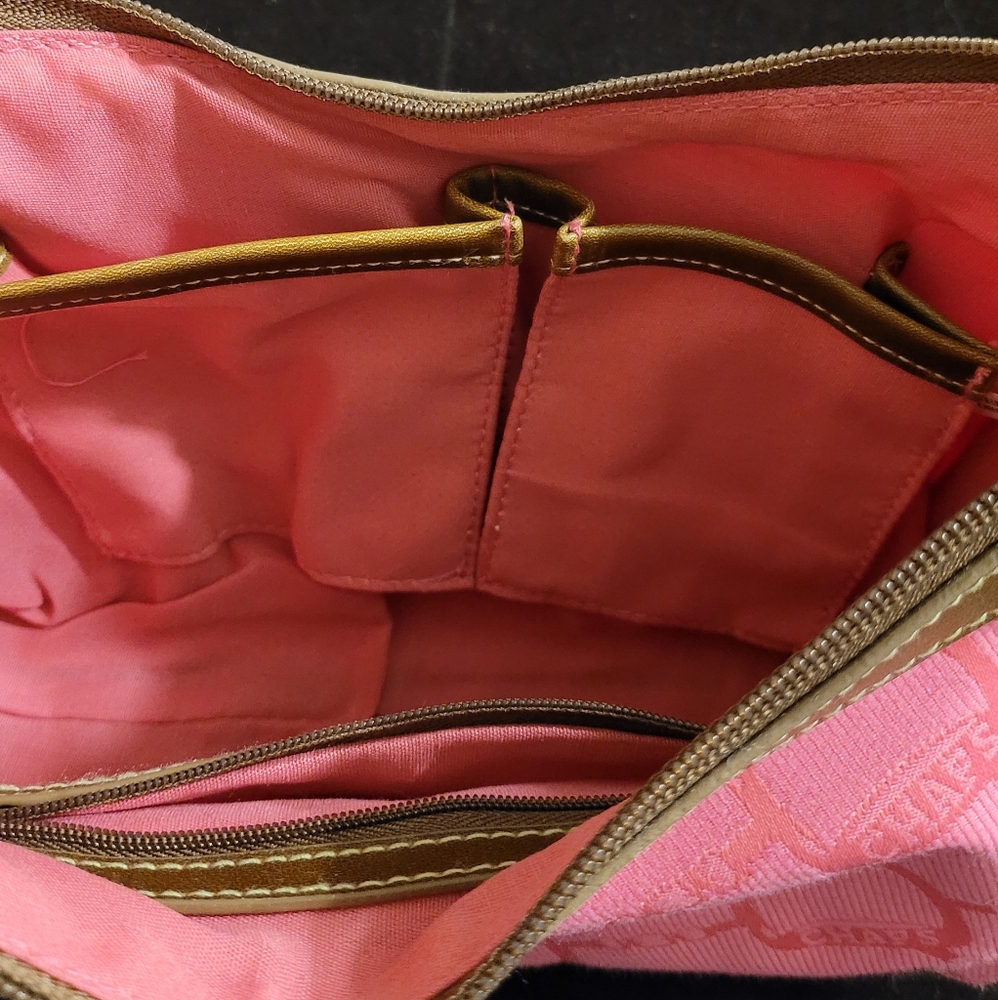 Vintage Ralph Lauren Chaps Milano Dark Pink Equestrian Buckle Purse New With Tag - Picture 15 of 16